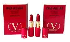 2 X Rosso Valentino Lip Color Lipstick # 22R sample size 0.03 oz /1g New
