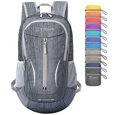 ZOMAKE 25L Ultra Lightweight Packable Water Resistant Gray Backpack NEW