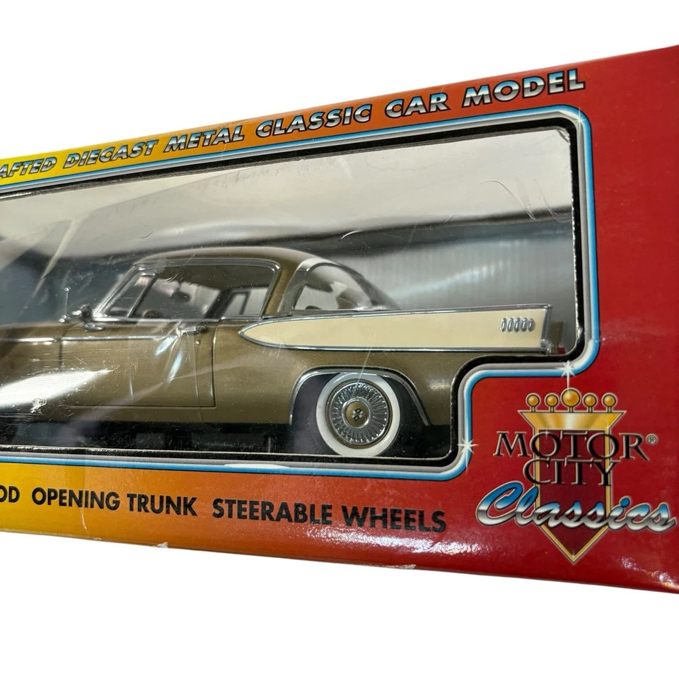 Motor City Classics 1:18 Diecast 1957 Studebaker Golden Hawk Tiara Gold NIB Vtg - Изображение 3 из 4