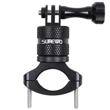 Bike Mount for Action Cameras, Aluminum Handlebar Mount Compatible with GoPro...