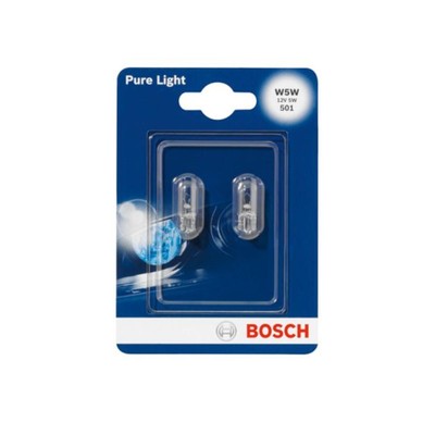 Glühlampe Sekundär BOSCH W5W Pure Light 12V/5W, 2 Stück [J]