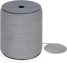 Macrame Cord 4Mm X 240Yd 100 Natural Cotton Macrame Rope 3 Strand Twisted C