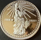 VINTAGE Statue Of Liberty United States Of America Eagle Back 999 Fine & Capsule