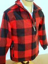 Filson Wool Red & Black Buffalo Plaid Mackinaw Field Jacket NWT XS $395 USA made