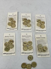 JHB International Buttons Covers Gold Tone Lot  605-1/2” Vintage
