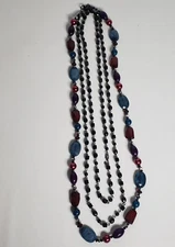 Lot of 2 Long Colorful Beaded Premier Designs Necklaces. Very Pretty Together!