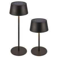 Solar Led Tischlampe Akku Kabellos Lampe IP44 Dimmbar Touch Cct 32Cm Schwarz