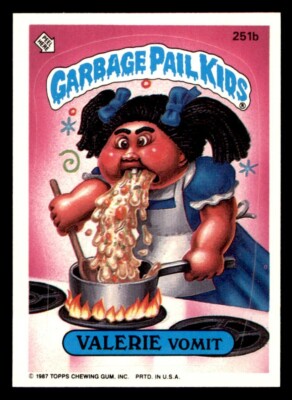 1987 Topps Garbage Pail Kids GPK Series 7 B #251b Valerie Vomit NM