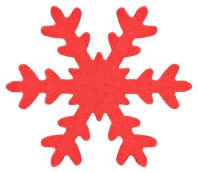 12x Schneeflocke ROT ausgestanzt 7,5cm DEKO Basteln Karton Adventskalender