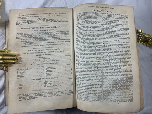 Douay Rheims Bible 1847 In Good Condition - Picture 14 of 16