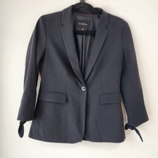 Banana Republic Black Blazer Jacket Career Professional Fitted Women's 0