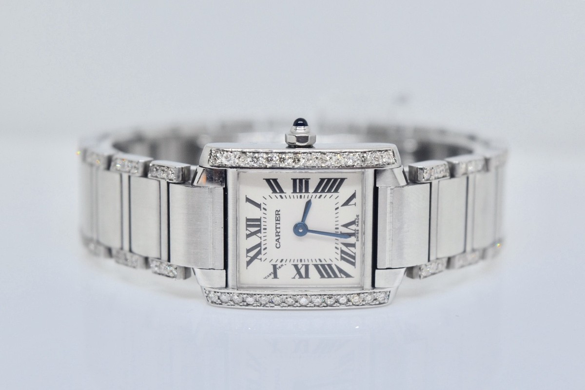 Authentic! Cartier Stainless Steel Ladies Tank Francaise Quartz Watch. With box. Cartier Tank Française Hands-On Review main image 3
