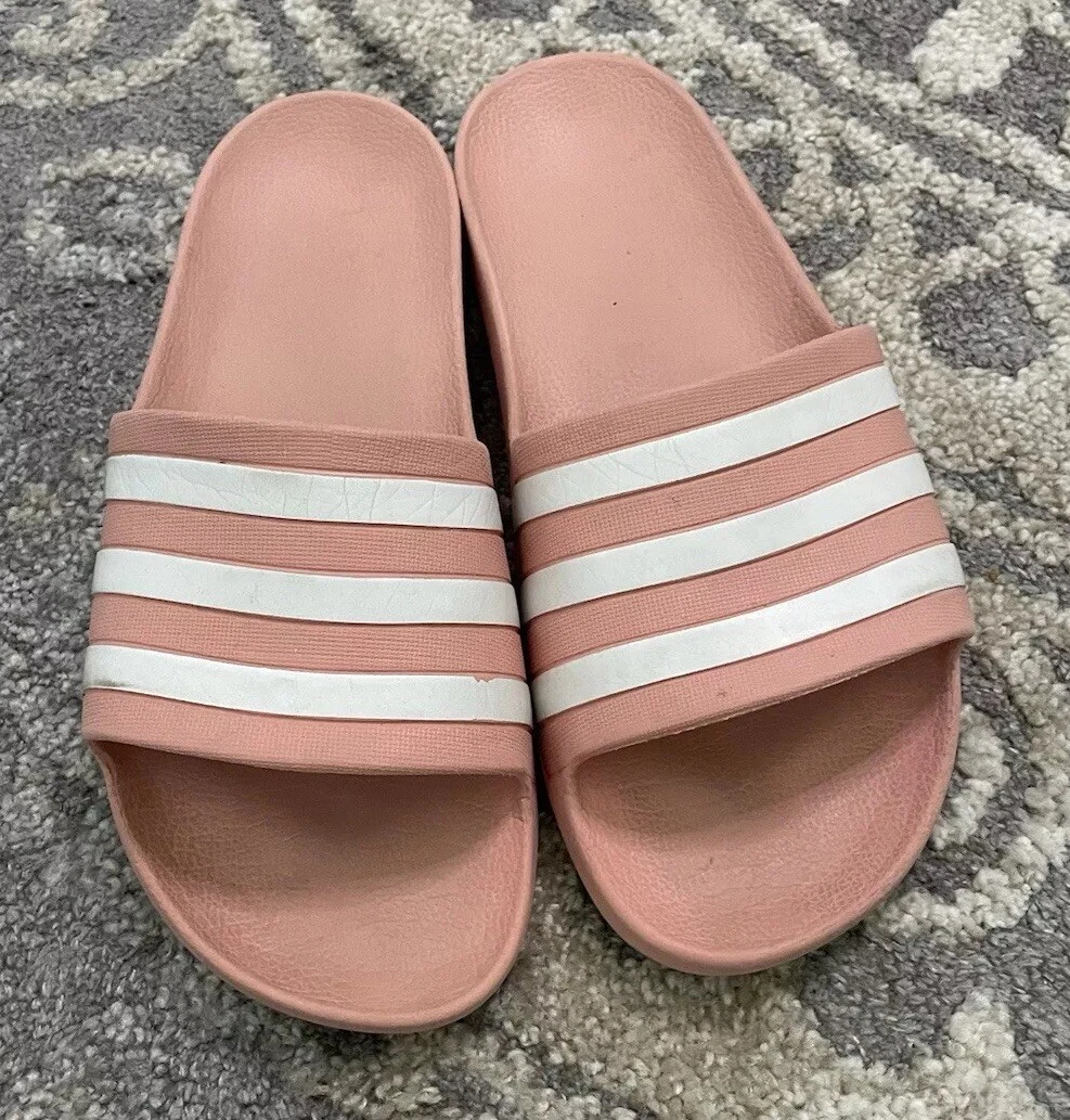 Sandali da donna Adidas Adilette Lite slide corallo rosa pesca sportivi taglia US 10 $49