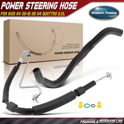 2x Power Steering Pressure & Reservoir Hose for Audi	A4 2009-2012 A5 Quattro 2.0