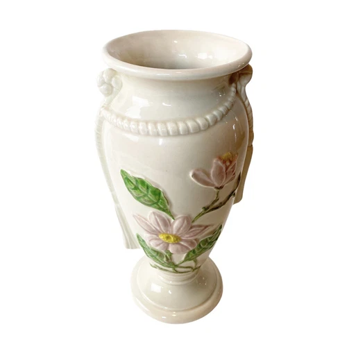 Hull Art Pottery Pink Rose Vine USA H-17-12 1/2 1940's Vase Flower Vintage