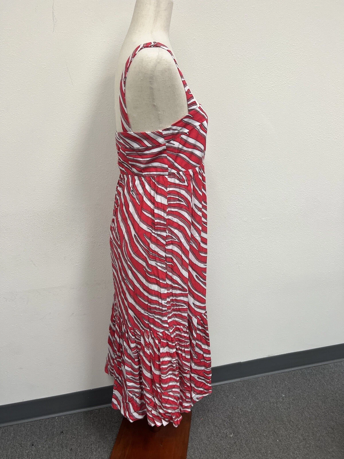 Abito Michael Kors piccolo morbido zebra midi nuovo con etichette rosa bianco