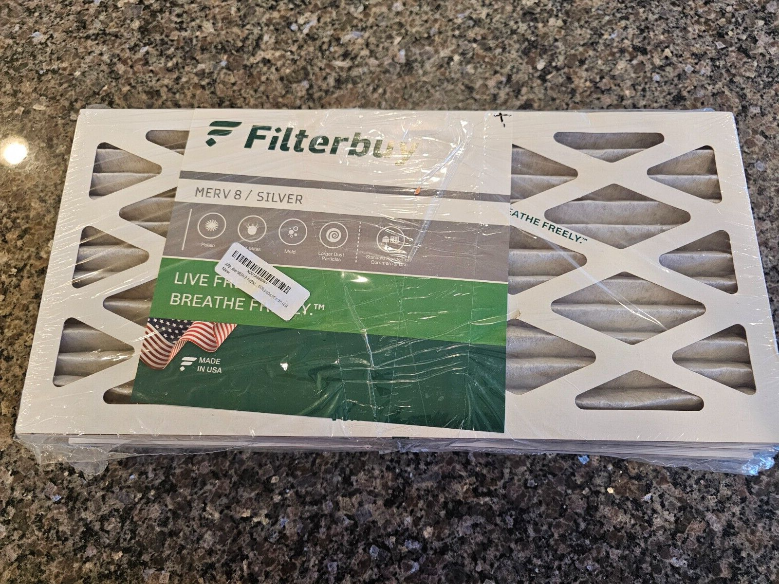 Filterbuy 10x20x1 6 PACK Air Filters, Replacement for HVAC AC Furnace (MERV 8)