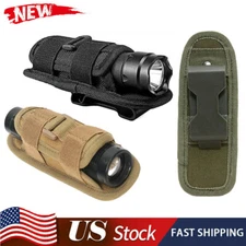 Tactical 360 Degrees Rotatable Flashlight Pouch Holster Torch Case Belt Holder