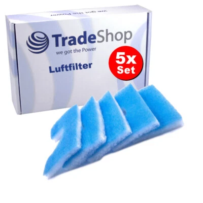TRADE-SHOP 5x Ersatz Filter für LIMODOR Limot Lüfterserie LB - LB/5 00040, (B, B/A und B/B)