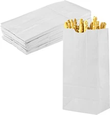 MT Products White Paper Lunch Bags - 5 lb Grocery Bags - Pack of 100