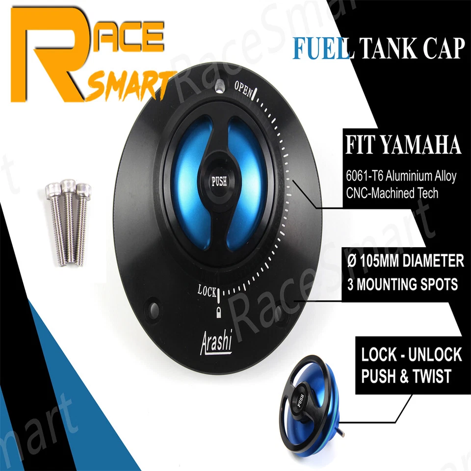 Fuel Gas Tank Cap For Yamaha YZF R1 2000-2022 / R3 2014-2022 / R6 R6S 2003-2022 - Image 4 of 4