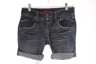 black cut up jean shorts