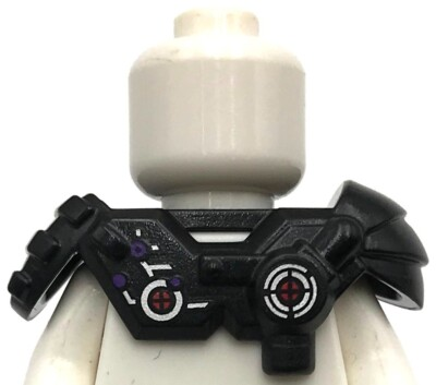 #ad Lego New Black Minifigure Armor Shoulder Pads w Scabbard for Two Katanas Part $1.99