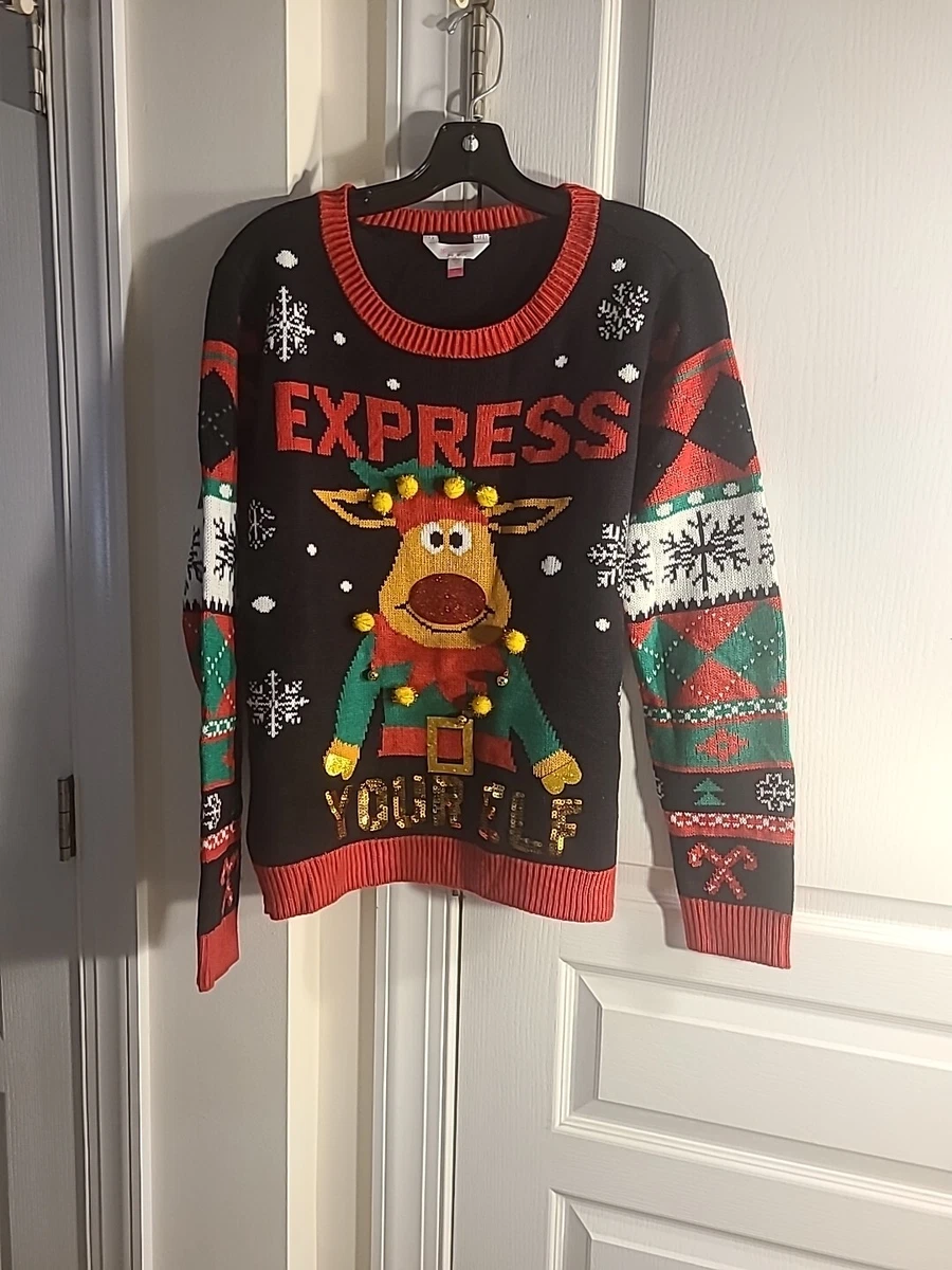 No Boundaries Womens Size XL 15 17 Express Your Elf Ugly