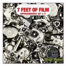 Hydrographic film V-Twin Motor Machine hydro dipping 7' x 20" hydro dip