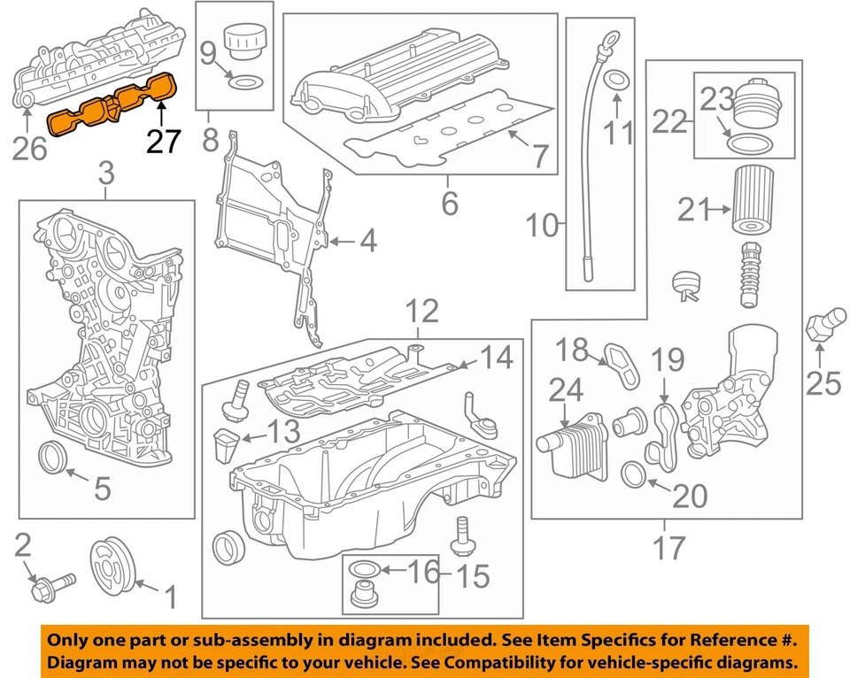 JUNTA COLECTOR DE ADMISIÓN CHEVY CRUZE 1.4 2011-2016 NUEVA OEM 55566664 Foto 2 de 3