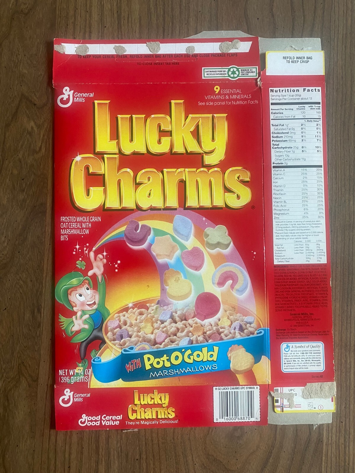 MILLS~LUCKY CHARMS WITH MARSHMALLOWS ~1995~CEREAL | eBay