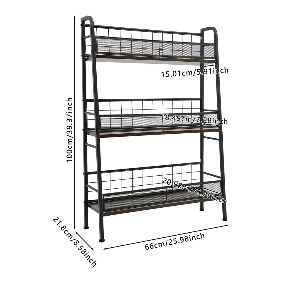 Schallplatten Aufbewahrung 3 Etagen Schallplatten Regal Schallplatten Ständer - Bild 2 von 4