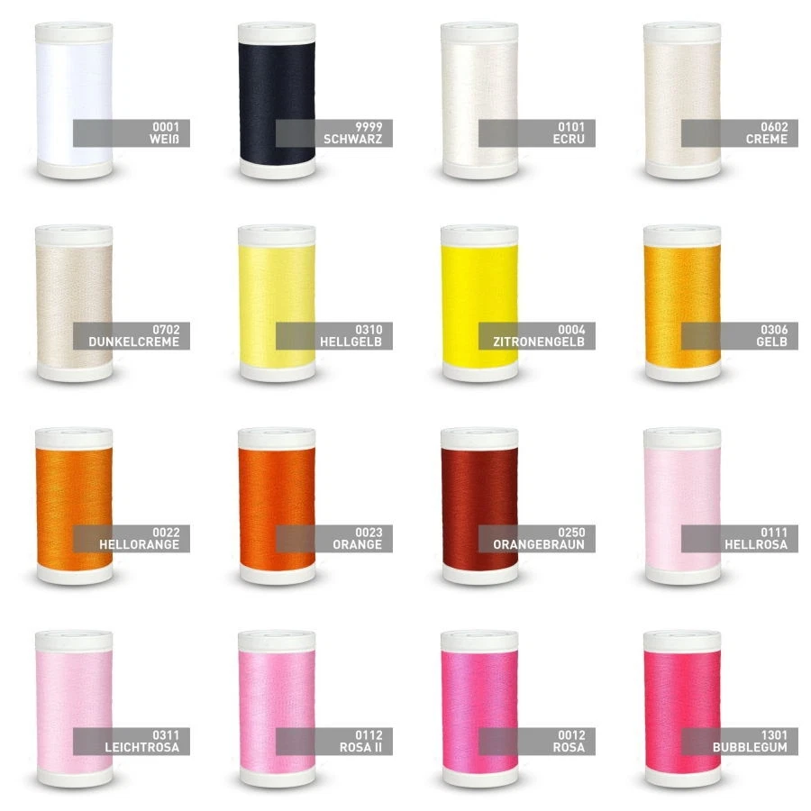 Nähgarn Overlockgarn, 80 intensive Farben, 500m, Industriequalität, Schnappspule - Bild 2 von 4