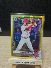 2021 Bowman Draft Ryan Holgate Yellow Lava Refractor /75 #BDC-148
