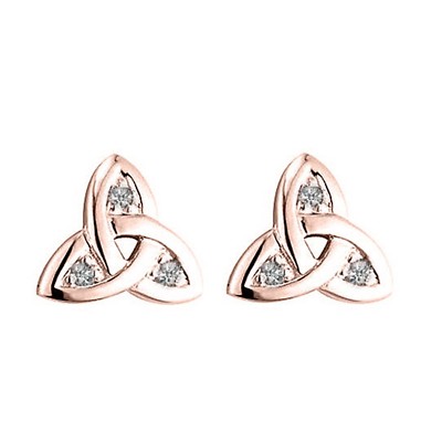 Boucles D'Oreilles Clou - Simili Diamant 2 Ct - Plaqué Or Rose 14k - Fabriqué Aux USA