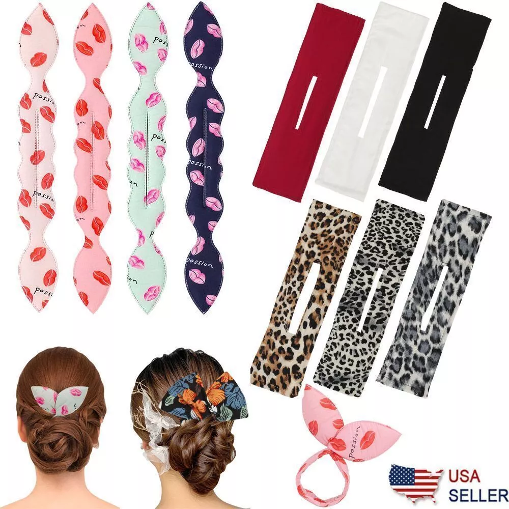 New Deft Bun Knotted Wire Hair Band Print Headband Twist Maker