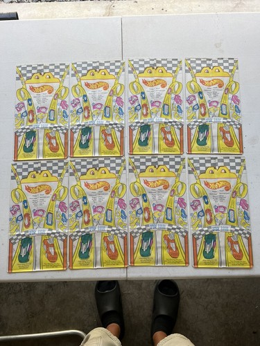Lot Of 8 Vtg McDonald’s Barbie/Hot Wheels Unused Happy Meal Bags