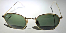 Ray-Ban RB3447 Sunglasses Round Metal, 50-21, Polished Gold Frame