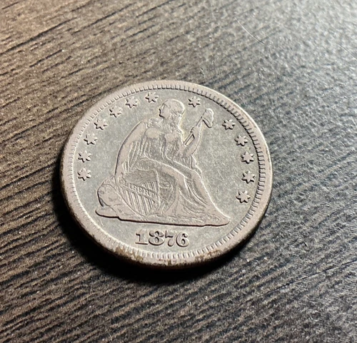 1876-CC Carson City Mint Silver Seated Liberty Quarter