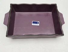 Chantal 2 Qt Stoneware Baking Pan Casserole Wavy Edge Purple NEW