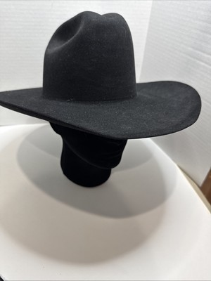 Bailey Western Cowboy Cowgirl 55 Hat 6 7/8 Black 6X Beaver All