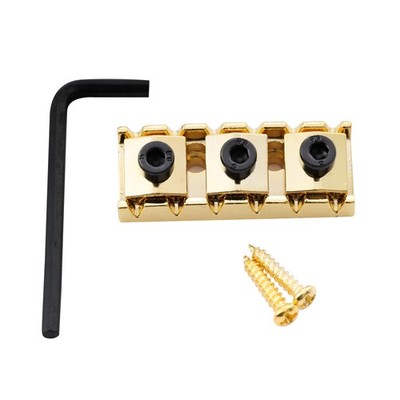 Musiclily Gold 42mm Guitar Locking Nut For Electric Guitar Locking Tremolo