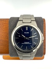 seiko alba 34mm Men Quartz Watch New Battery working V501-0DN0 f2799
