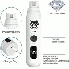 Electric Dog Nail Grinder Pet Trimmer USB Charge Clipper Professional Wholesale