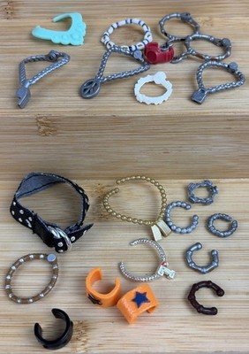 Bratz Ken Barbie Doll Accessories Lot Jewelry Bracelet Necklace Belt Whistle 21
