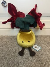 Jellycat Amuseable Poinsettia red Plush new with tags amazing condition genuine