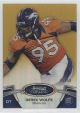2012 Bowman Sterling Gold Refractor /50 Derek Wolfe #28 0w4w