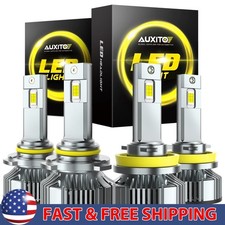 9005+H11 LED Headlights Kit Combo Bulbs 6500K High Low Beam Super White Bright