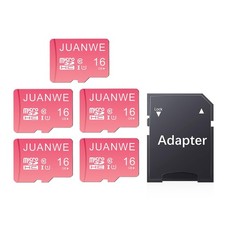 16GB Micro SD Card 5 Pack microSDHC Memory Card with SD Adapter, C10, U1,TF C...