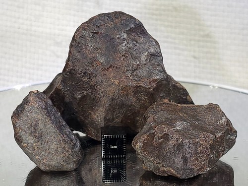 NWA XXXX, Unclassified,  263g, Lot of 3 meteorites, nice shapes and features